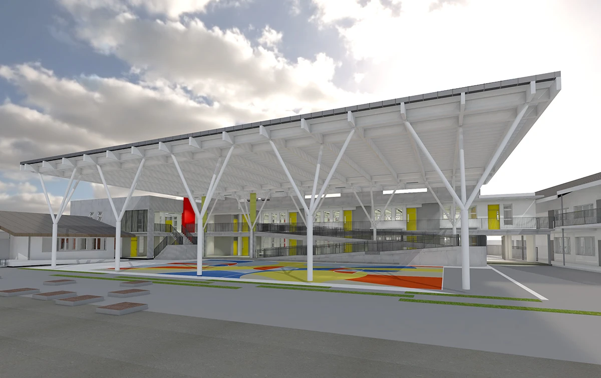 Pabellón aulas y patio cubierto - Imagen 4