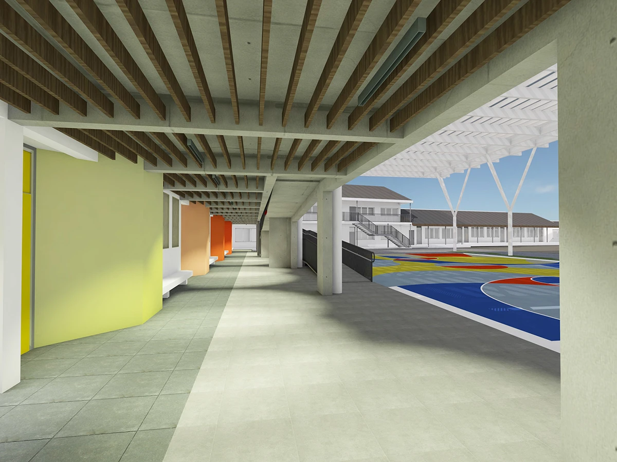 Pabellón aulas y patio cubierto - Imagen 7